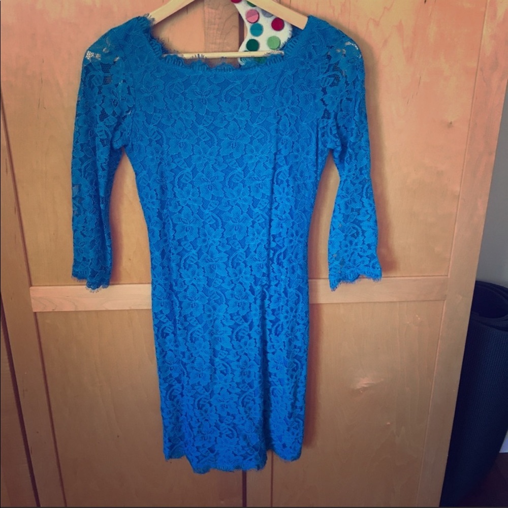 DVF Zarita dress in cornflower